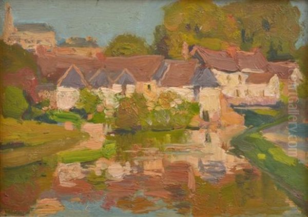 French Village (study Of A Building Verso; 2 Works) - view 1