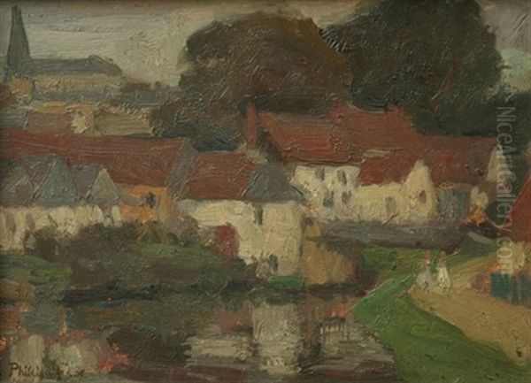 Town On The Somme (a French Village: Long On The Somme)(+ A French Village: Long On The Somme, Study, Verso) - view 1