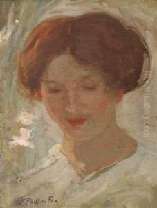Mrs. David Fox (nee Ethel Stephens) (woman In White: The Arbour (study)) by Emanuel Phillips Fox