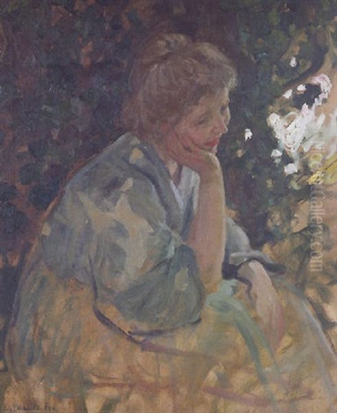 Woman In A Garden - view 1
