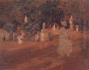 In The Luxembourg Gardens, Paris by Emanuel Phillips Fox
