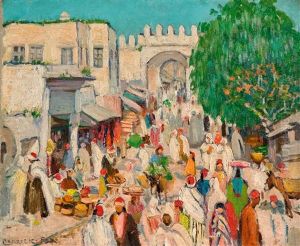 A Market In Kairouan by Ethel Carrick Fox