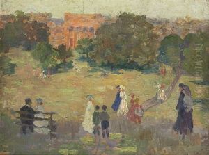 In The Luxembourg Gardens by Ethel Carrick Fox