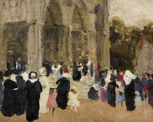 Children And Nurses by Ethel Carrick Fox