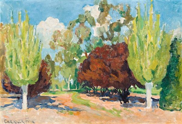 Poplars And Prunus, Canberra - view 1