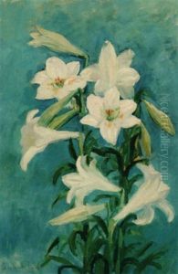 White Lilies by Ethel Carrick Fox