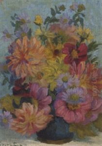 Floral Still Life by Ethel Carrick Fox