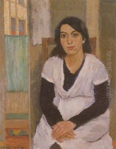 French Interior With Young Woman by Ethel Carrick Fox