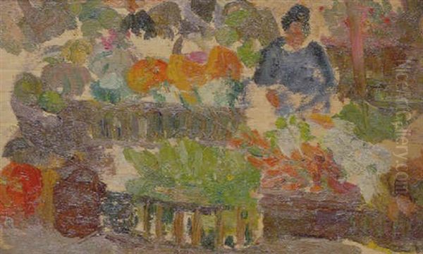 The Flower Market by Ethel Carrick Fox