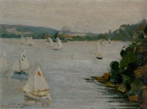 A Grey Day In The Harbour by Ethel Carrick Fox