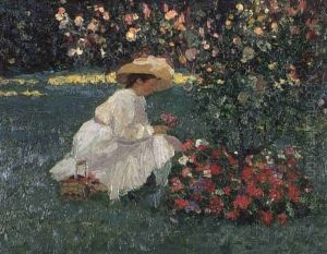 Picking Flowers by Ethel Carrick Fox