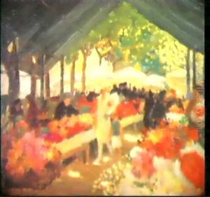 The Flower Market by Ethel Carrick Fox