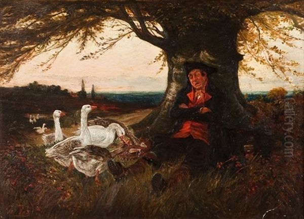 A Sleeping Gooseherder - view 1
