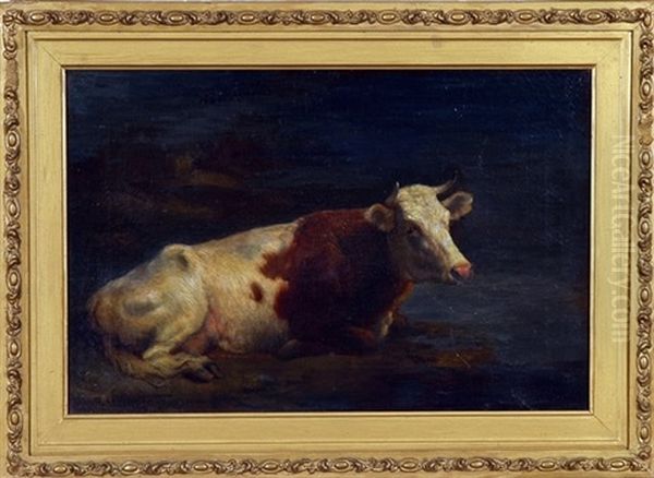 Cow By Stream - view 1