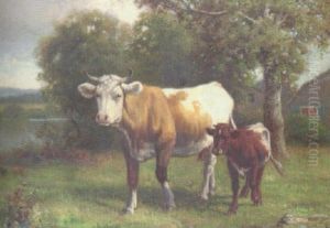 Cow In A Pasture by Robert Atkinson Fox
