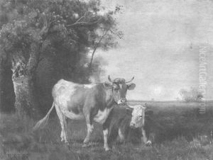 Cows In Pasture by Robert Atkinson Fox