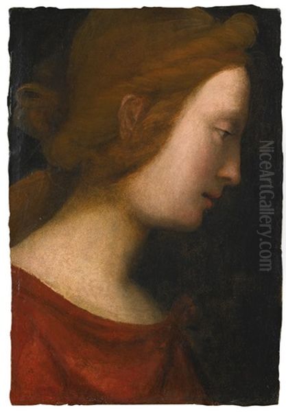 Head Of A Female Saint Seen In Profile - view 1