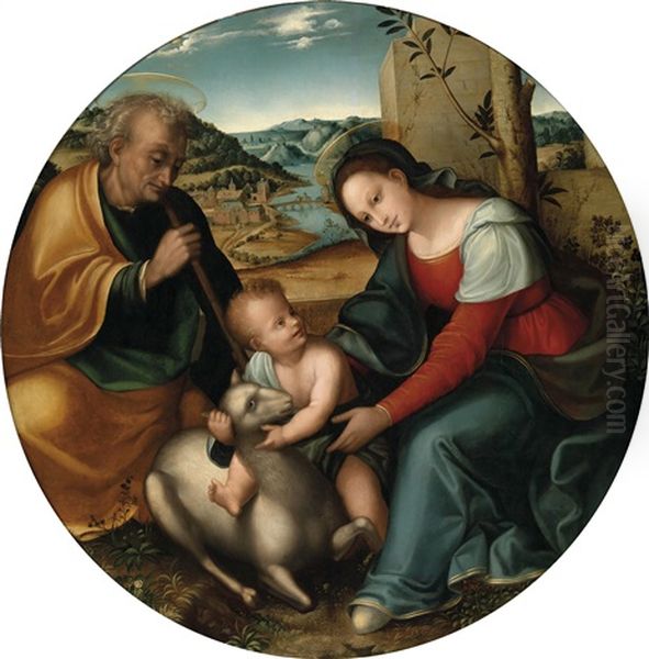 Die Heilige Familie Mit Lamm - view 1