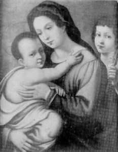 Vierge A L'enfant Jesus Avec Saint Jean-baptiste Enfant by Fra Bartolommeo della Porta