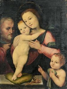 The Holy Family And The Infant Saint John The Baptist by Fra Paolino