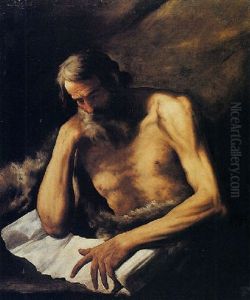 Santo Eremita In Lettura by Cesare Fracanzano