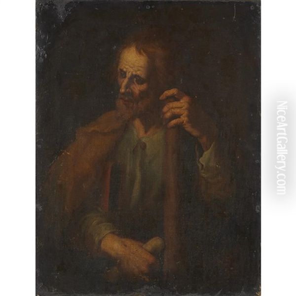A Saint Holding A Staff - view 1