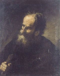 A Male Saint Holding A Staff