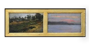 Autunno E Tramonto (2) by Pietro Fragiacomo