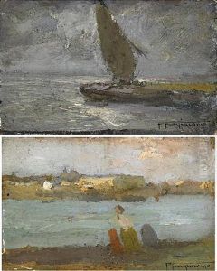 Marine (pair) by Pietro Fragiacomo