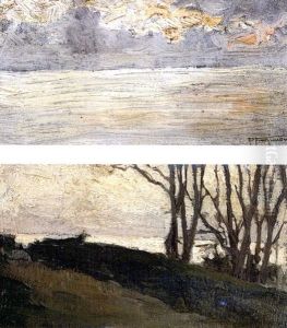Studi Di Paesaggio (2 Works) by Pietro Fragiacomo