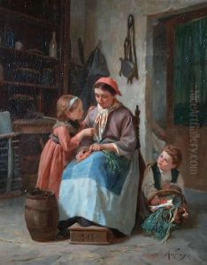 Mother's Little Helpers by Joseph-Athanase Aufray