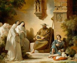 Der Drehleierspieler by Alexandre-Evariste Fragonard