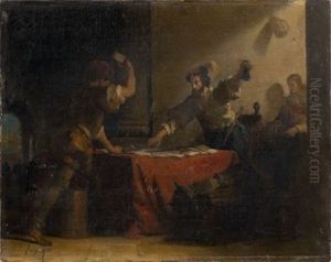 Les Joueurs by Alexandre-Evariste Fragonard