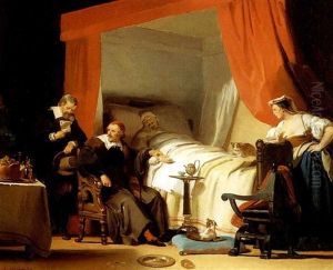 La Mort De Lesueur by Alexandre-Evariste Fragonard
