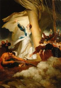 Virginie Pendant La Tempete by Alexandre-Evariste Fragonard