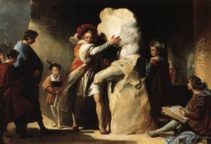 Benvenuto Cellini Aveugle Reconnaissant L'une De Ses Oeuvres by Alexandre-Evariste Fragonard