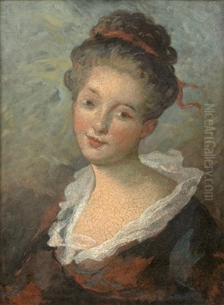 Portrait De Dame Au Ruban Rouge - view 1
