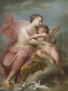 Venus And Cupid by Jean-Honore Fragonard