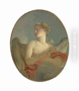 L"amour": Said To Be A Portrait Of Marie Catherine Colombe (1751-1830) As Cupid by Jean-Honore Fragonard