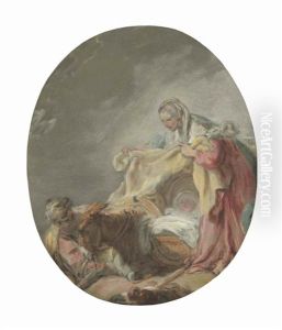 The Rest On The Flight Into Egypt by Jean-Honore Fragonard