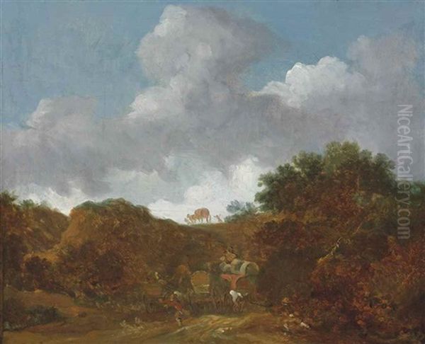 A Wooded Landscape With Brigands Attacking Travellers - view 1