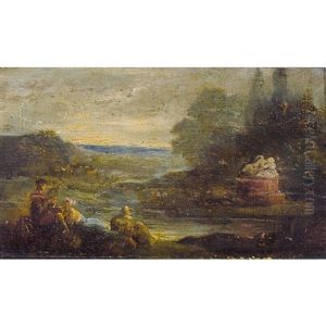 Lyra Spielender Orpheus Mit Lauschender Hirtin