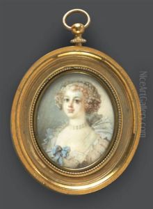 Portrait De Jeune Femme A Grande Collerette Dite <medicis>, Deux Rangs De Perles, En Buste Vers La Gauche, Presque De Face by Jean-Honore Fragonard