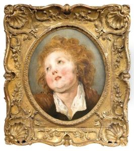 Portrait D'un Jeune Garcon Blond by Jean-Honore Fragonard