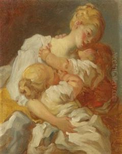 Les Baisers Maternels Or Les Jalousies De L'enfance by Jean-Honore Fragonard