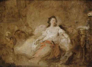 Jeune Femme En Deshabille Dans Un Interieur