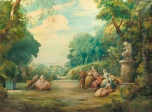 Le Jeu De La Main Chaude by Jean-Honore Fragonard