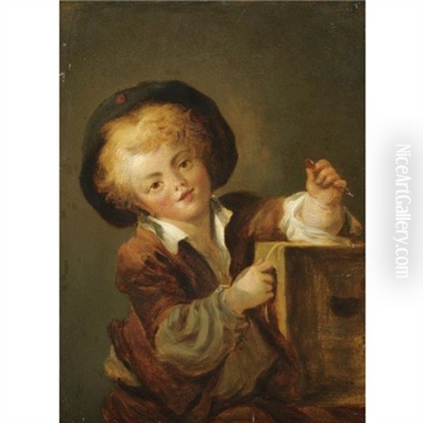 Le Petit Garcon A La Curiosite - A Little Boy With A Curiosity, Said To Be A Portrait Of The Artist's Son Alexandre-evariste (1780-1850) - view 1