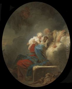 The Rest On The Flight Into Egypt by Jean-Honore Fragonard