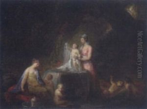 Mothers Bathing Children by Jean-Honore Fragonard